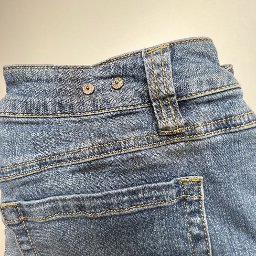 CAbi Zip Ankle Mid Rise Sz 8 Women's Light Wash Cropped Stretch Jeans Stye #232 - Picture 14 of 15